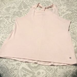 Apana Light Pink Knot Athletic Leisure Tank Top L Large